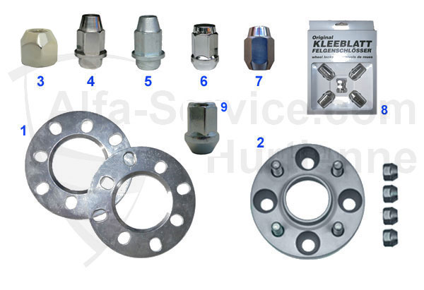 Radmuttern/Spurverbreiterung