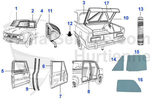 Scheiben/Gummidichtungen