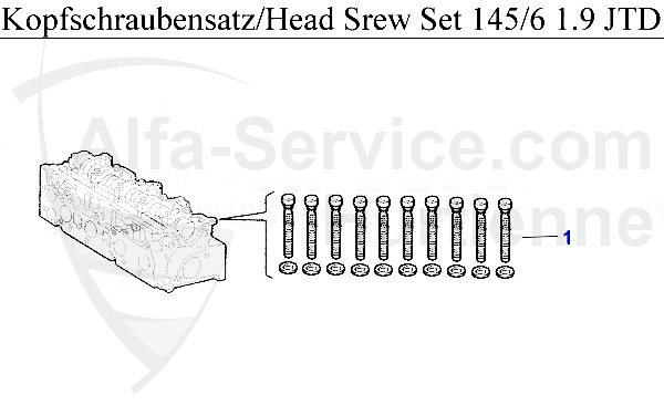 Kopfschraubensatz 1.9 JTD
