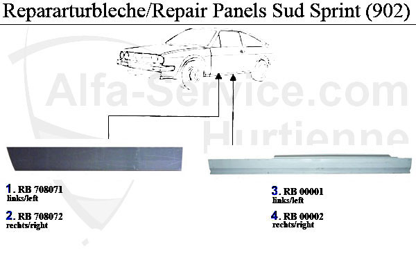 Reparaturbleche Sud Sprint 1