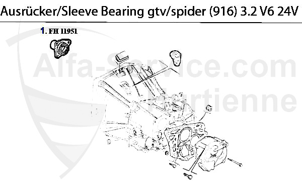 Führungshülse f. Ausrücker 3.2 V6 24V