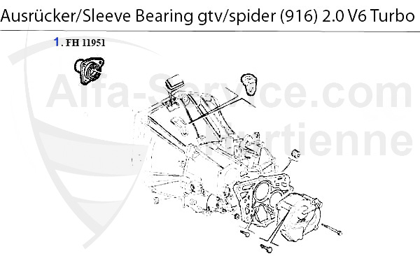 Führungshülse f. Ausrücker 2.0 V6 Turbo