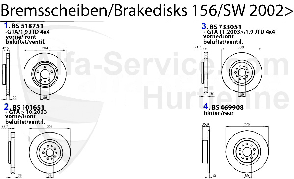 Bremsscheiben Bj. 02>