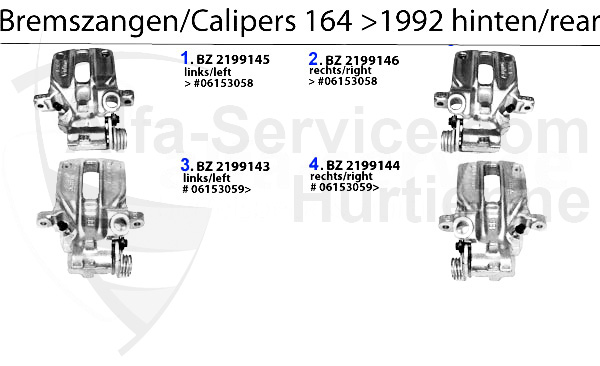 Bremssattel Bj. >92 hinten