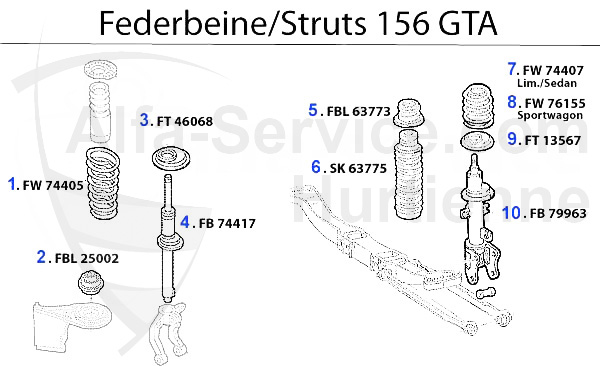 Federbein 3.2 V6 24V/GTA