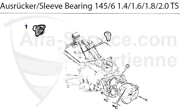 Führungshülse f. Ausrücker 145/6 TS 16V