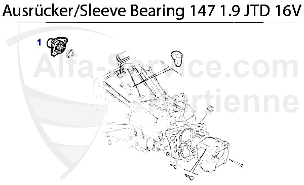 Führungshülse f. Ausrücker 1.9 JTD 16V