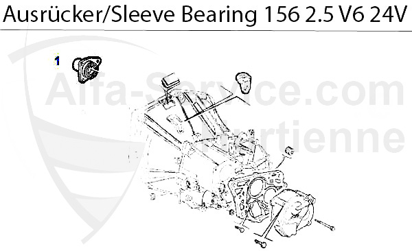 Führungshülse f. Ausrücker 2.5 V6 24V