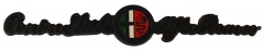 Schriftzug CentroStile-AlfaRomeo schwarz seitlich 140x23mm Paar 2 Stück