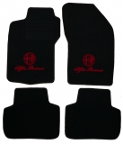 Fußmatten 147 schwarz/rotes Emblem Tuftvelour,gekettelt,Rückenbeschich tung:Latex-Feinprägung