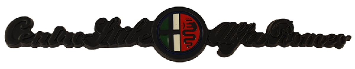 Schriftzug CentroStile-AlfaRomeo schwarz seitlich 140x23mm Paar 2 Stück
