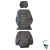 Sitzbezug Spider 1986-89 QV Kunstleder grau rote Nähte inkl. Kopfstützenbezug