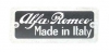 Schild "Alfa Romeo Made in Italy"