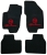 Fußmatten 156 GTA schwarz/rotes Emblem,Tuftvelour,gekettelt Rücken beschichtung: Latex-Feinprägung